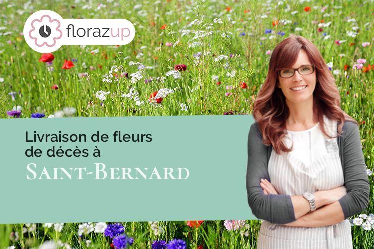 coeur de fleurs pour des obsèques à Saint-Bernard (Ain/01600)