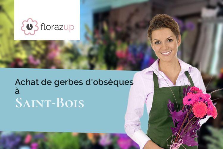 couronnes florales pour des funérailles à Saint-Bois (Ain/01300)