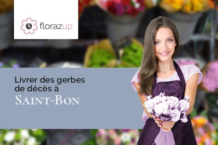 créations florales pour un enterrement à Saint-Bon (Marne/51310)
