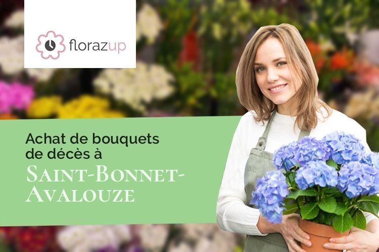 gerbes de fleurs pour des funérailles à Saint-Bonnet-Avalouze (Corrèze/19150)
