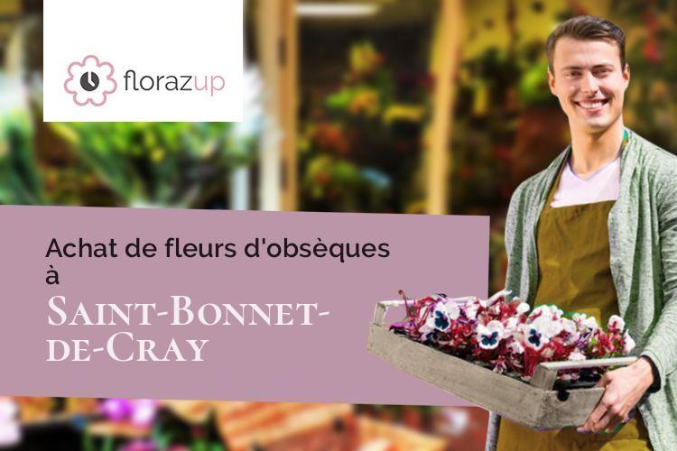créations florales pour un deuil à Saint-Bonnet-de-Cray (Saône-et-Loire/71340)