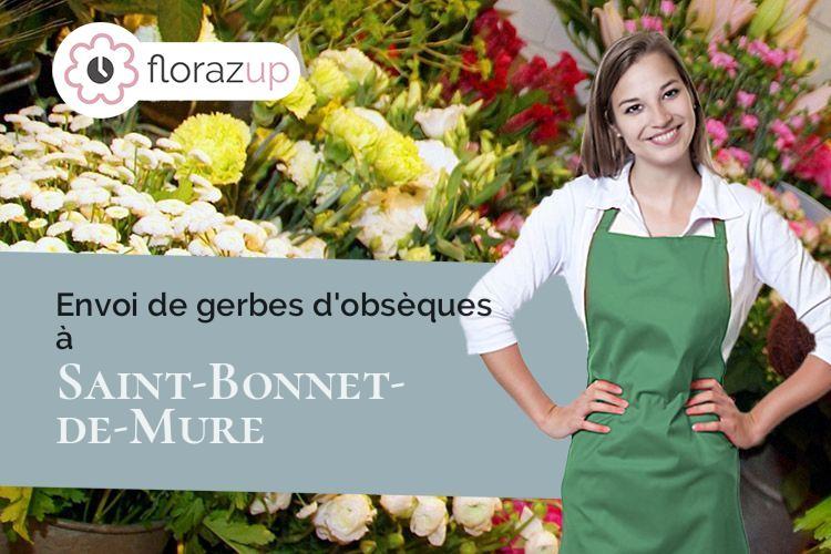 couronnes de fleurs pour une crémation à Saint-Bonnet-de-Mure (Rhône/69720)