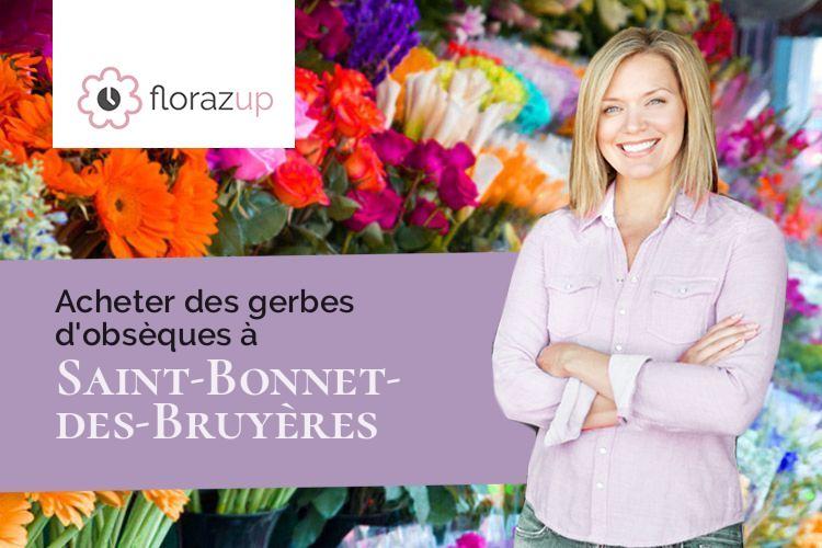fleurs deuil pour des obsèques à Saint-Bonnet-des-Bruyères (Rhône/69790)