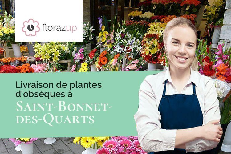 gerbes de fleurs pour des funérailles à Saint-Bonnet-des-Quarts (Loire/42310)