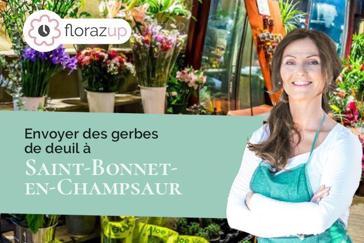 gerbes de fleurs pour un deuil à Saint-Bonnet-en-Champsaur (Hautes-Alpes/05500)