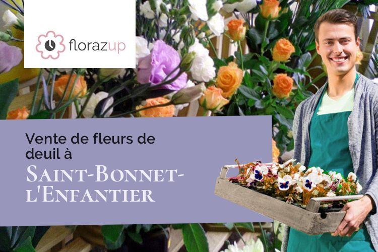créations florales pour des obsèques à Saint-Bonnet-l'Enfantier (Corrèze/19410)