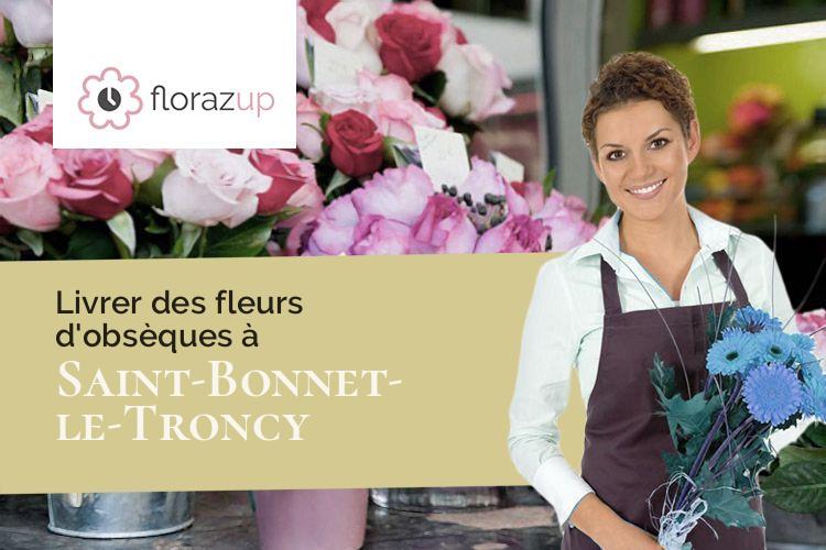 créations florales pour des funérailles à Saint-Bonnet-le-Troncy (Rhône/69870)