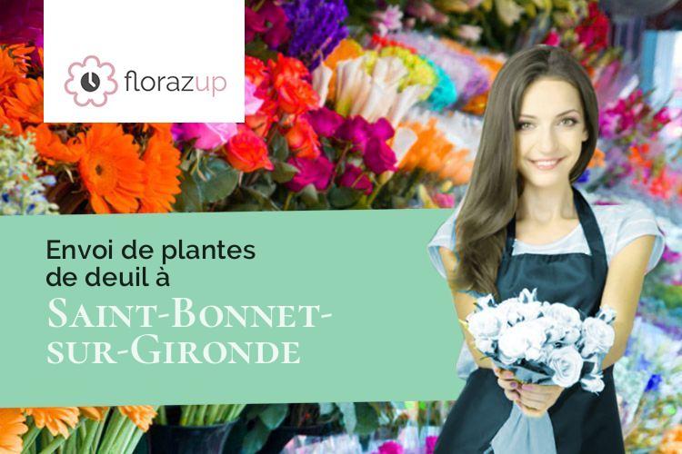 compositions de fleurs pour un décès à Saint-Bonnet-sur-Gironde (Charente-Maritime/17150)