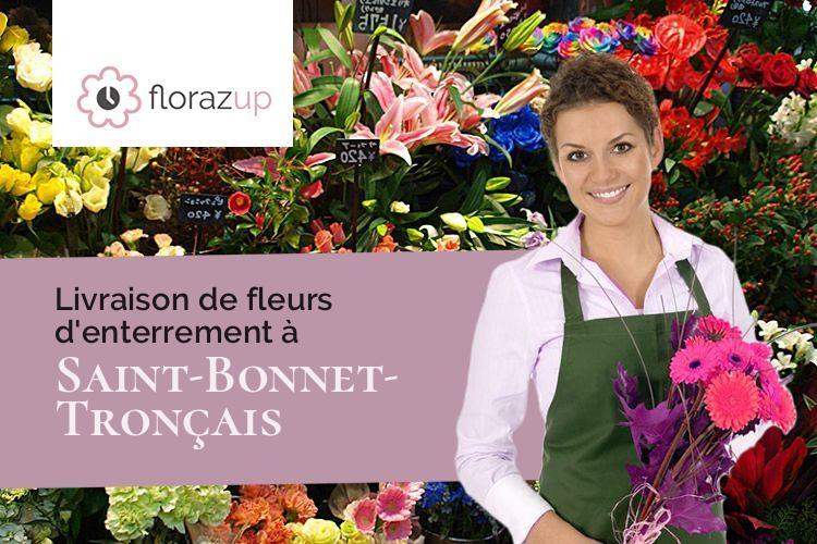 coeurs de fleurs pour un enterrement à Saint-Bonnet-Tronçais (Allier/03360)