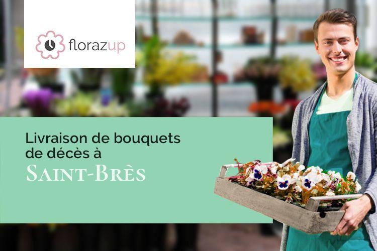 couronnes de fleurs pour des obsèques à Saint-Brès (Gard/30500)