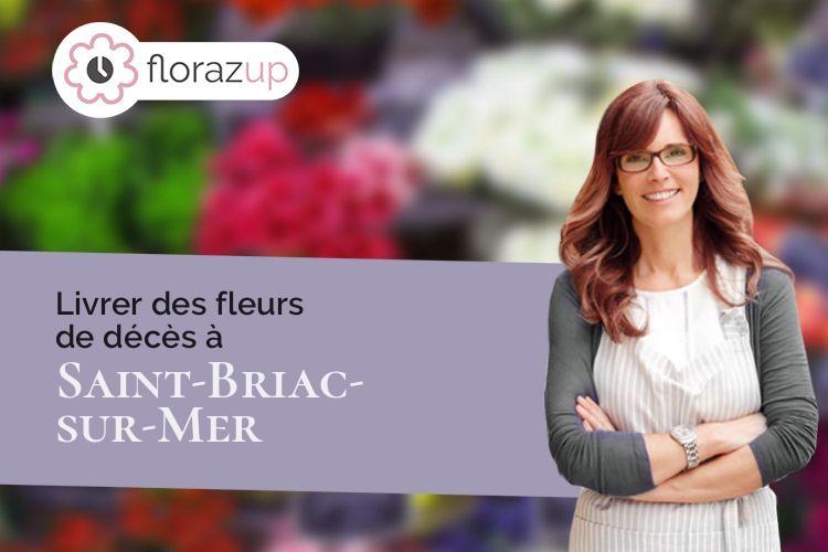 coeur de fleurs pour un deuil à Saint-Briac-sur-Mer (Ille-et-Vilaine/35800)