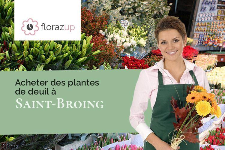 gerbes de fleurs pour des funérailles à Saint-Broing (Haute-Saône/70100)