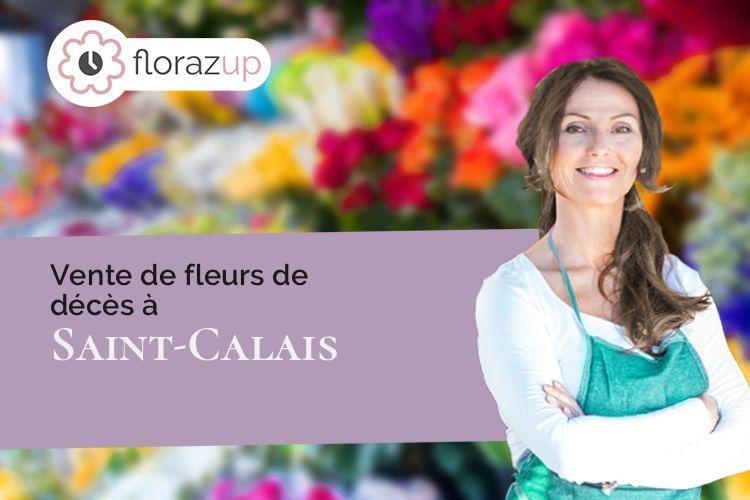 couronnes florales pour des funérailles à Saint-Calais (Sarthe/72120)