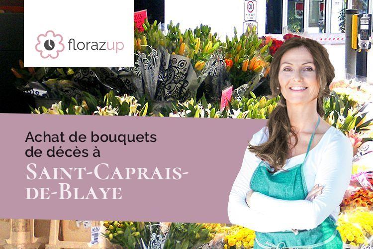 bouquets de fleurs pour un décès à Saint-Caprais-de-Blaye (Gironde/33820)