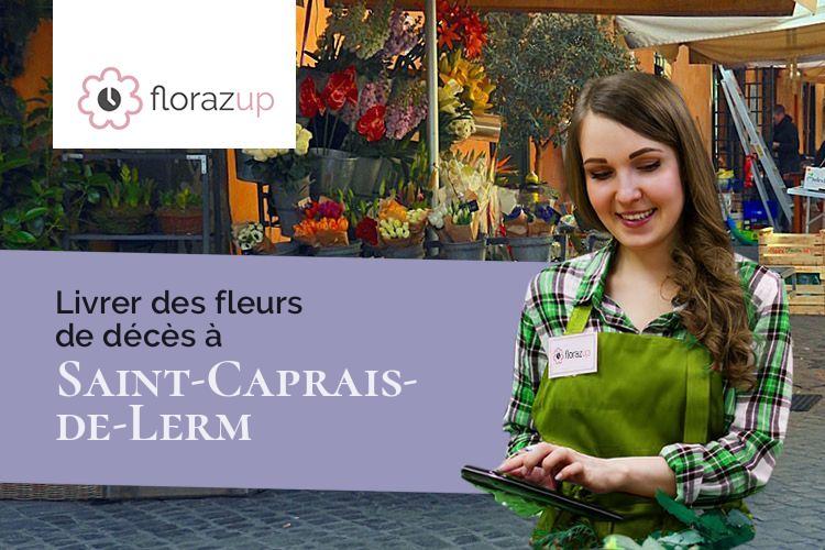 créations florales pour un enterrement à Saint-Caprais-de-Lerm (Lot-et-Garonne/47270)