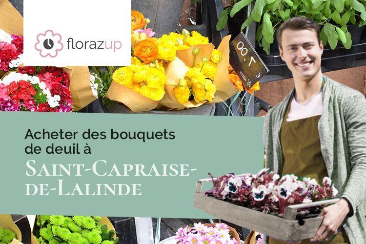 compositions florales pour un deuil à Saint-Capraise-de-Lalinde (Dordogne/24150)