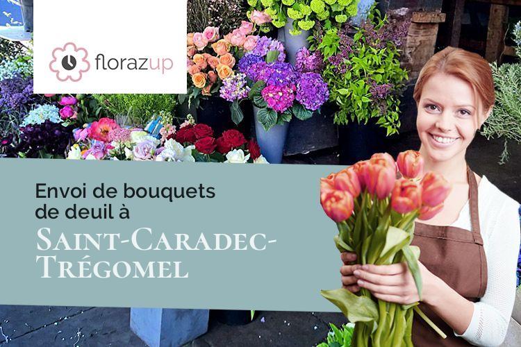 compositions de fleurs pour des obsèques à Saint-Caradec-Trégomel (Morbihan/56540)