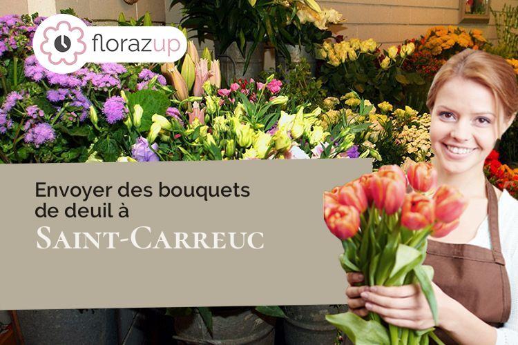 gerbes de fleurs pour un décès à Saint-Carreuc (Côtes-d'Armor/22150)