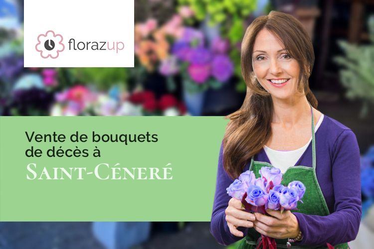 gerbes de fleurs pour un enterrement à Saint-Céneré (Mayenne/53150)