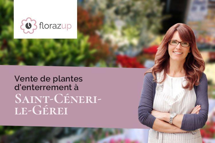 compositions florales pour un enterrement à Saint-Céneri-le-Gérei (Orne/61250)