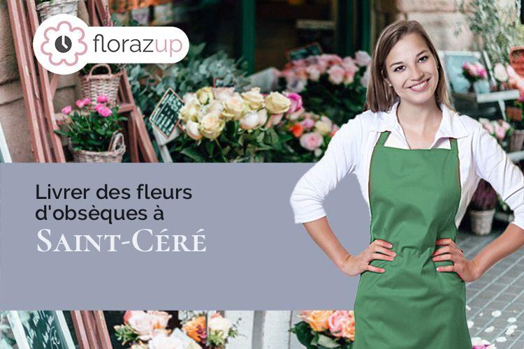 coeur de fleurs pour un enterrement à Saint-Céré (Lot/46400)