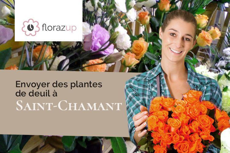 créations de fleurs pour un décès à Saint-Chamant (Corrèze/19380)