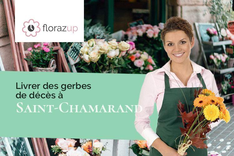 couronnes de fleurs pour un enterrement à Saint-Chamarand (Lot/46310)