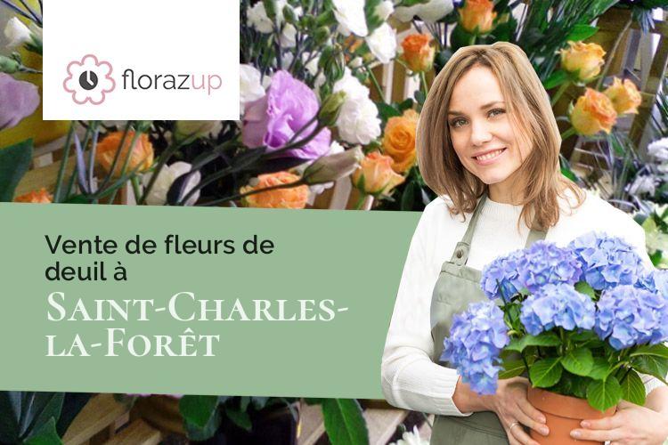coeurs de fleurs pour une crémation à Saint-Charles-la-Forêt (Mayenne/53170)