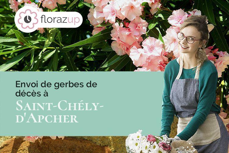 compositions de fleurs pour un enterrement à Saint-Chély-d'Apcher (Lozère/48200)