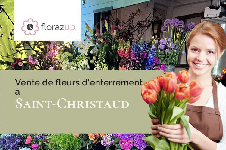 croix de fleurs pour une crémation à Saint-Christaud (Gers/32320)