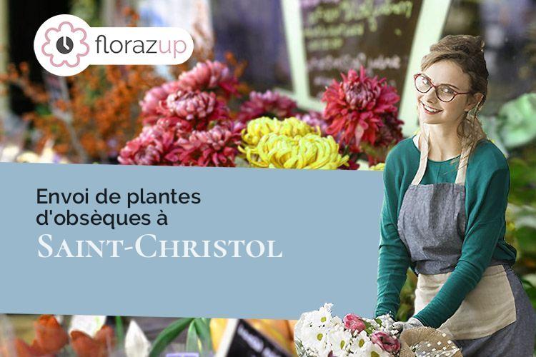 compositions de fleurs pour un deuil à Saint-Christol (Hérault/34400)