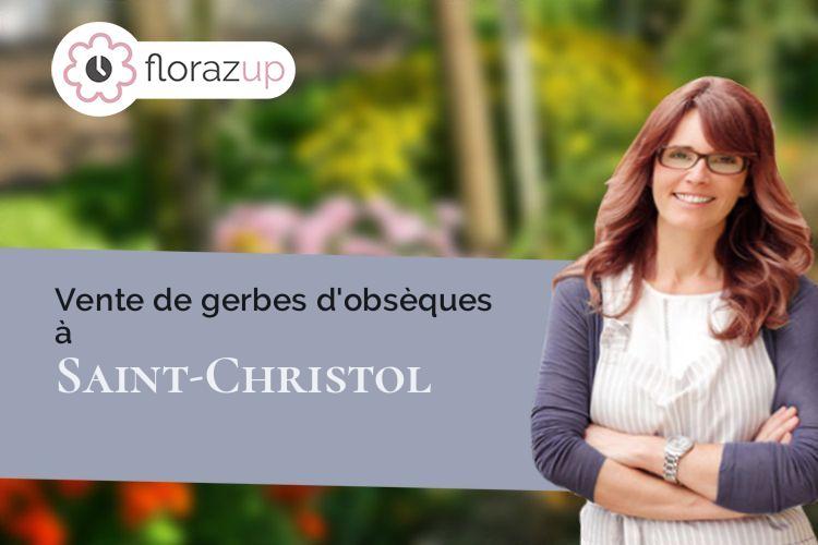 compositions de fleurs pour un deuil à Saint-Christol (Vaucluse/84390)