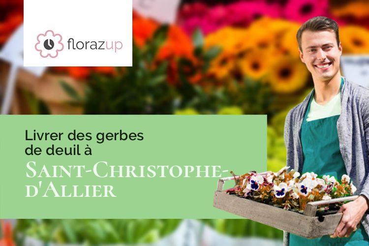 bouquets de fleurs pour des funérailles à Saint-Christophe-d'Allier (Haute-Loire/43340)
