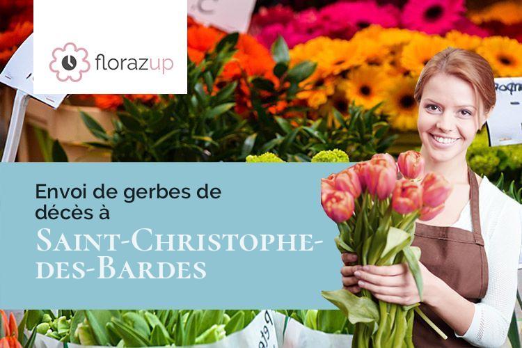 bouquets de fleurs pour des funérailles à Saint-Christophe-des-Bardes (Gironde/33330)