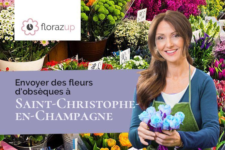 créations florales pour des funérailles à Saint-Christophe-en-Champagne (Sarthe/72540)