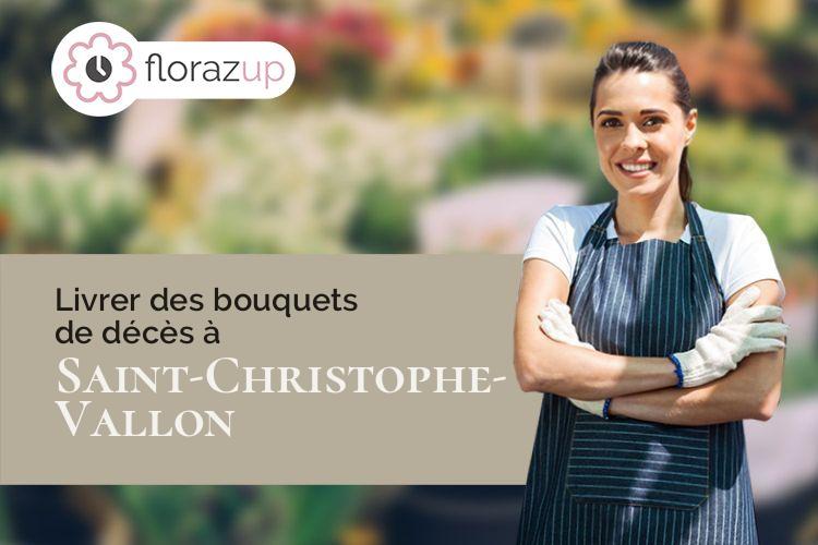 bouquets de fleurs pour des funérailles à Saint-Christophe-Vallon (Aveyron/12330)