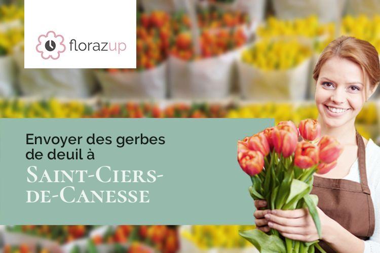 couronnes florales pour un décès à Saint-Ciers-de-Canesse (Gironde/33710)