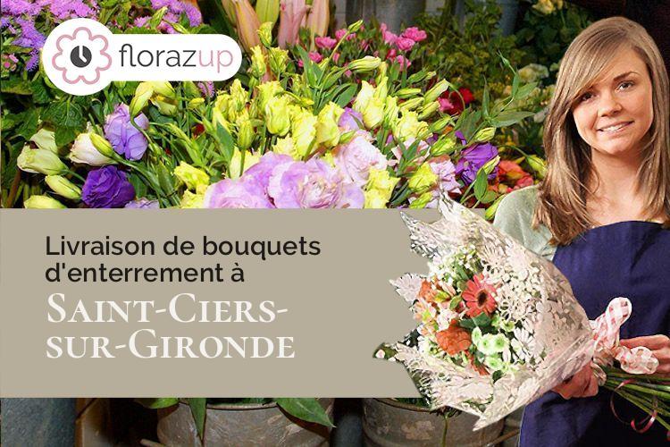 coeur de fleurs pour des funérailles à Saint-Ciers-sur-Gironde (Gironde/33820)