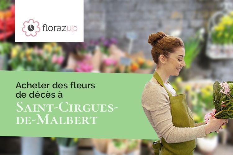 compositions florales pour des funérailles à Saint-Cirgues-de-Malbert (Cantal/15140)
