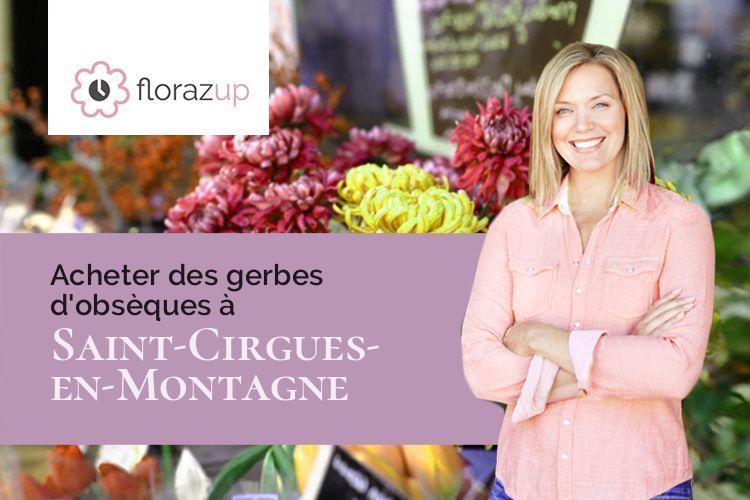 compositions de fleurs pour des funérailles à Saint-Cirgues-en-Montagne (Ardèche/07510)