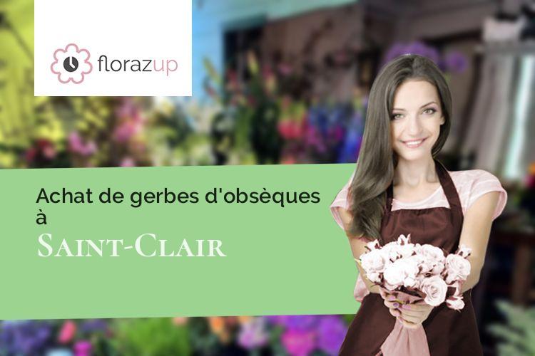 fleurs deuil pour un enterrement à Saint-Clair (Lot/46300)