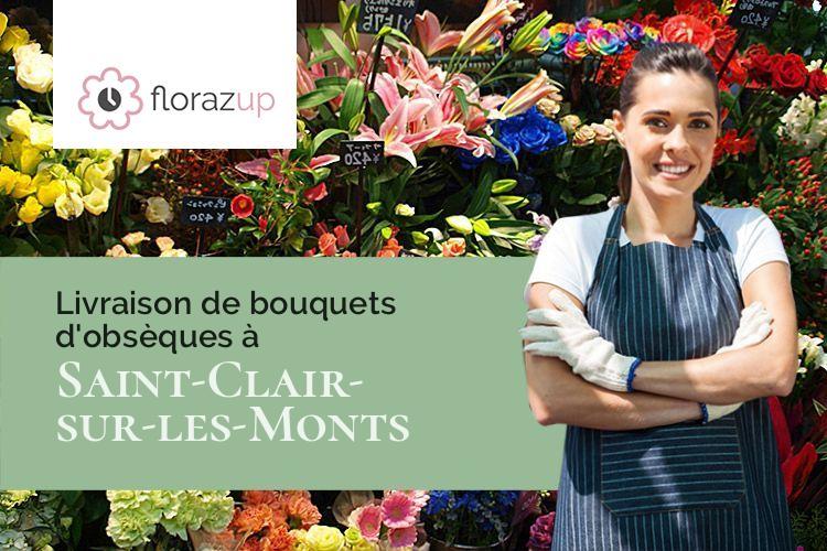 gerbes de fleurs pour un enterrement à Saint-Clair-sur-les-Monts (Seine-Maritime/76190)