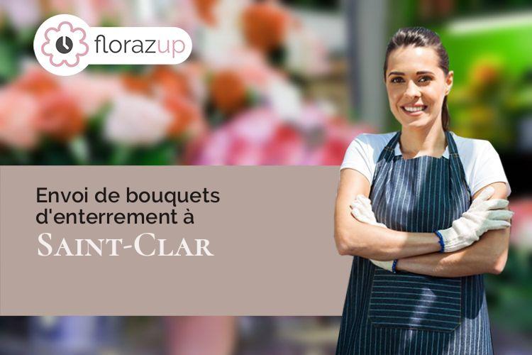 fleurs deuil pour un enterrement à Saint-Clar (Gers/32380)