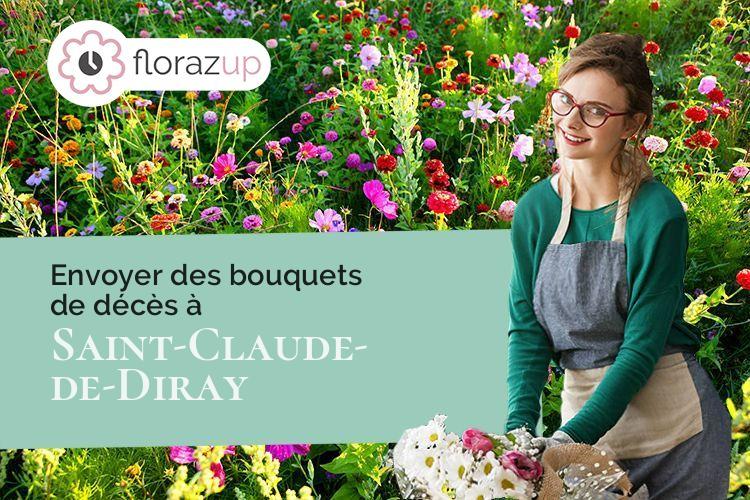 couronnes de fleurs pour un enterrement à Saint-Claude-de-Diray (Loir-et-Cher/41350)