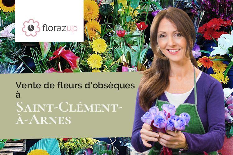 compositions florales pour un enterrement à Saint-Clément-à-Arnes (Ardennes/08310)