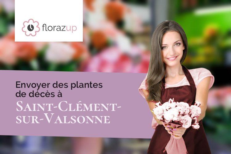 croix de fleurs pour une crémation à Saint-Clément-sur-Valsonne (Rhône/69170)