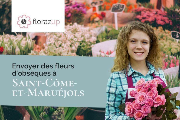 compositions florales pour un enterrement à Saint-Côme-et-Maruéjols (Gard/30870)