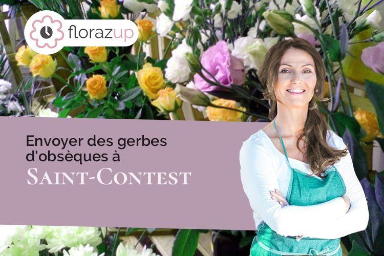 compositions florales pour des funérailles à Saint-Contest (Calvados/14280)