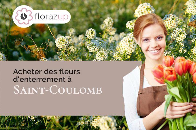 couronnes florales pour des funérailles à Saint-Coulomb (Ille-et-Vilaine/35350)