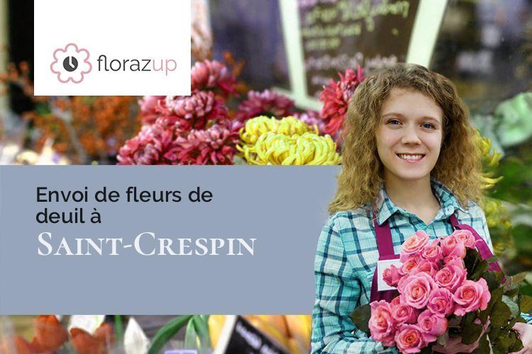 compositions florales pour un enterrement à Saint-Crespin (Seine-Maritime/76590)